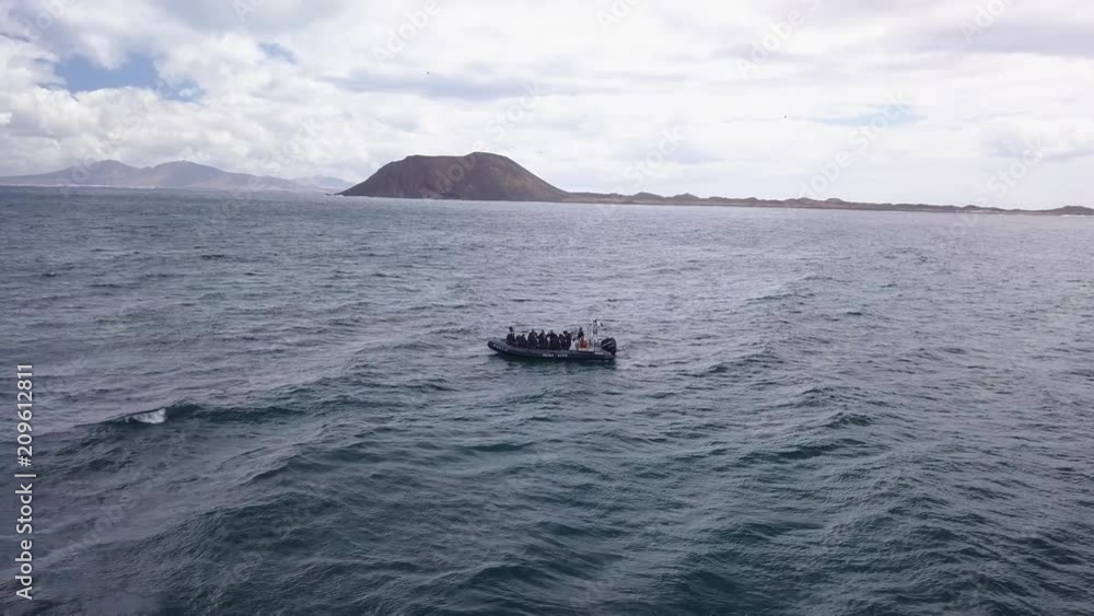 28.06.2018:Corralejo Fuerteventura:divers in a boat to the dive site 28.06.2018:Corralejo Fuerteventura:divers in a boat to the dive site
