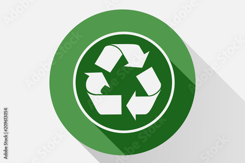 Icono verde de reciclar.