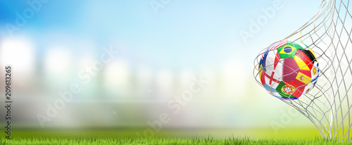 2022 soccer ball 3d rendering