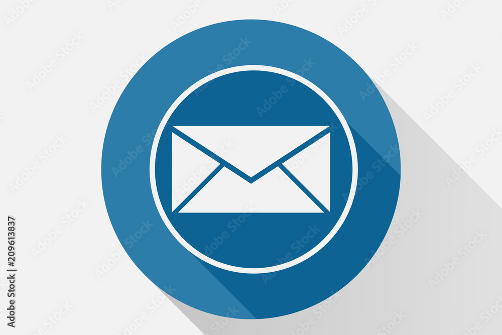 Icono azul de correo electrónico. Icono azul de correo electrónico.