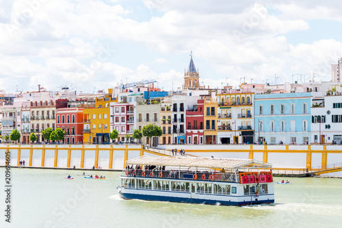 views to Triana neighborhood at Seville, Spain