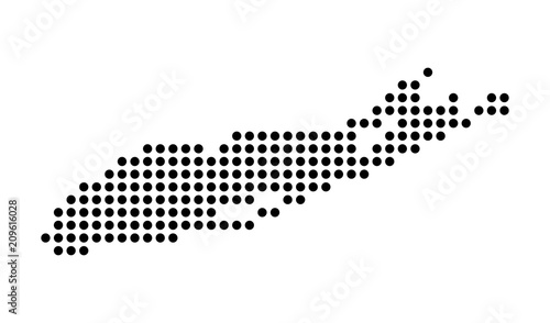 Map of Lond Island from dots