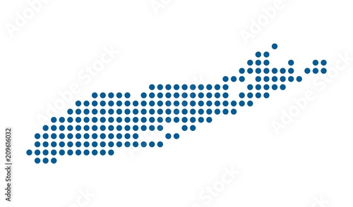 Map of Lond Island from dots