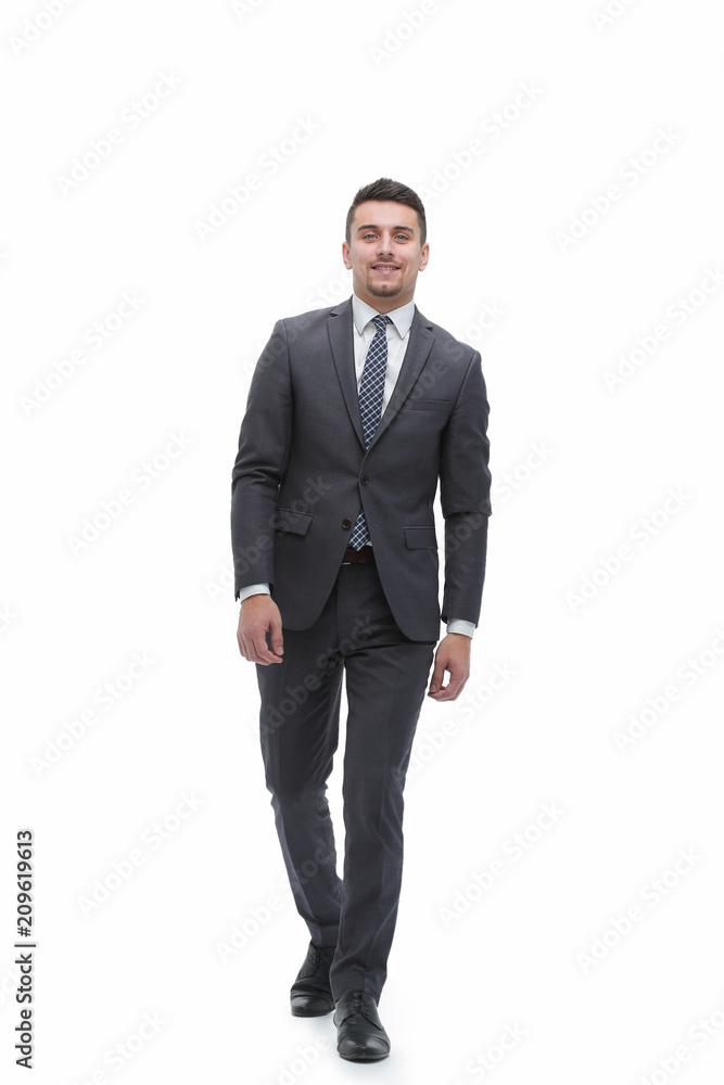 bottom view.Executive businessman goes forward bottom view.Executive businessman goes forward