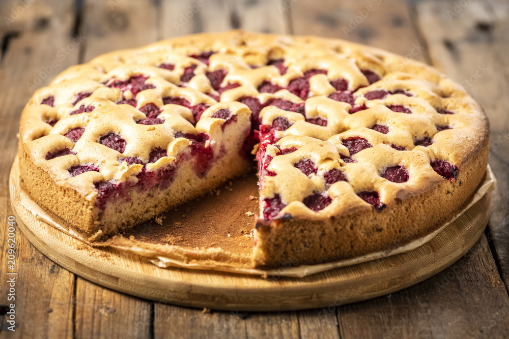 homemade cake with fruit homemade cake with fruit