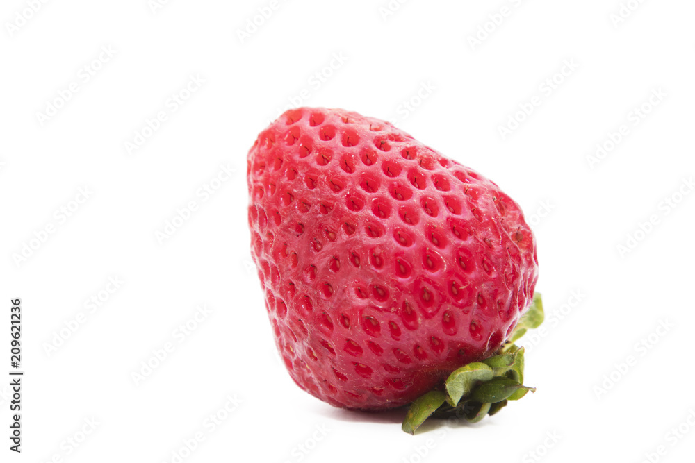 red strawberries isolated in white background red strawberries isolated in white background