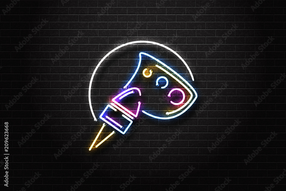 Tattoo salon logo in a neon style neon sign Vector Image