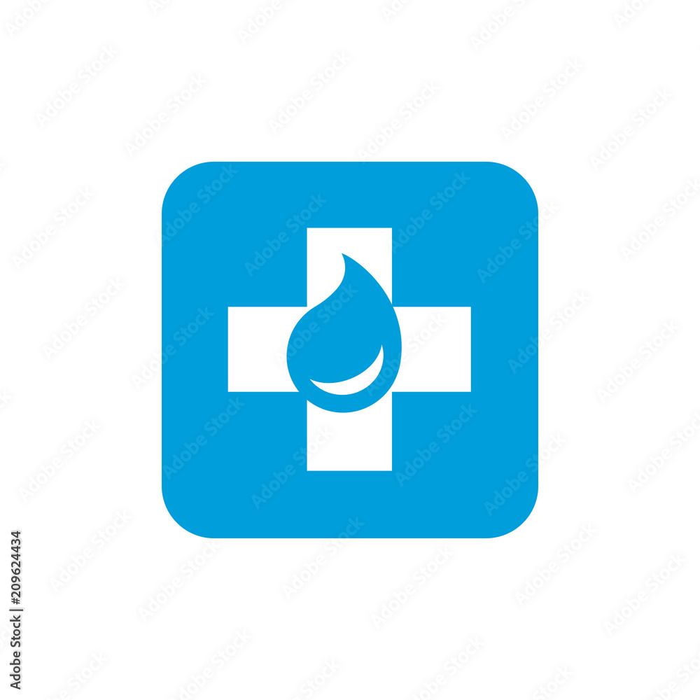 Medicine or First Aid, Medical Logo Design, Vector Logo, Blue Color Icon Illustration Medicine or First Aid, Medical Logo Design, Vector Logo, Blue Color Icon Illustration