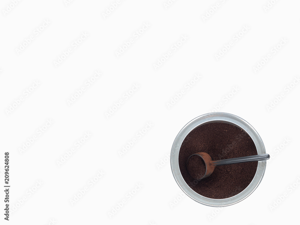 Coffee can with scoop Coffee can with scoop