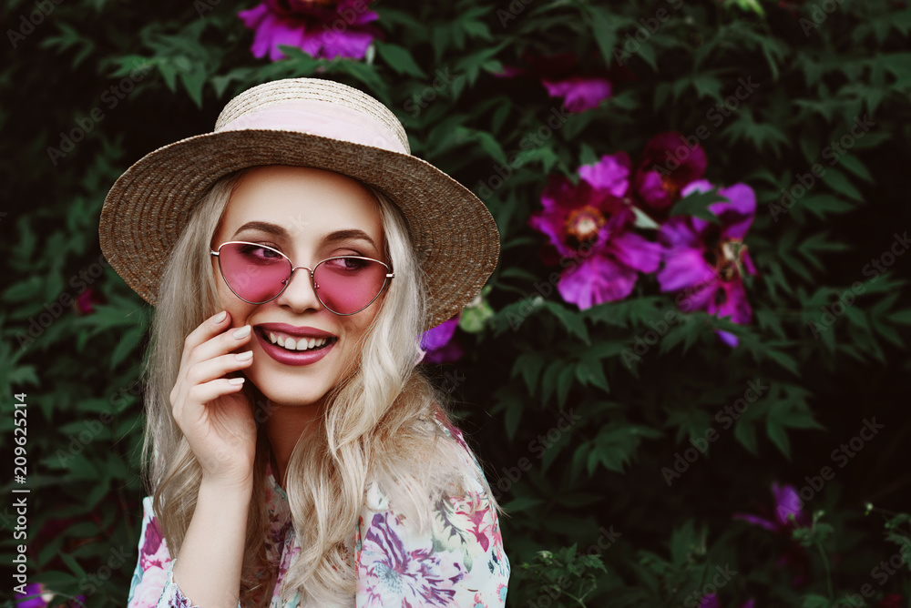 blooming garden. Female spring fashion 