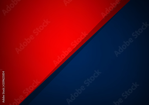 Abstract red and blue overlap vector background
