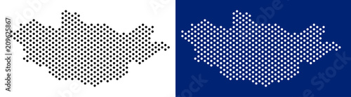 Φωτογραφία Dotted Mongolia map