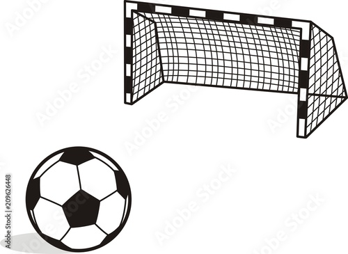 Penalty Kick  Vector Illustration