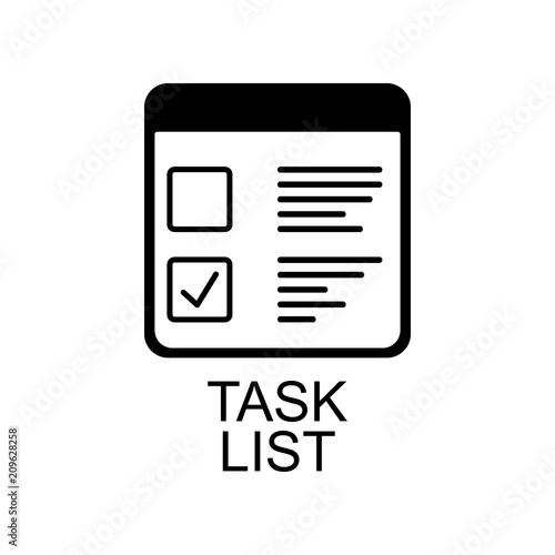 task list icon. Element of Software development signs with name for mobile concept and web apps. Detailed task list icon can be used for web and mobile