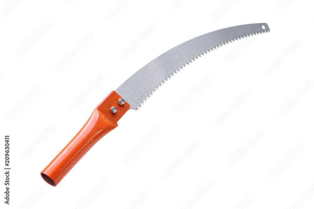 Pruning saw isolated on white background Pruning saw isolated on white background