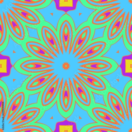 Unique, abstract floral color pattern. Seamless vector illustration. For design, wallpaper, background © Bonya Sharp Claw