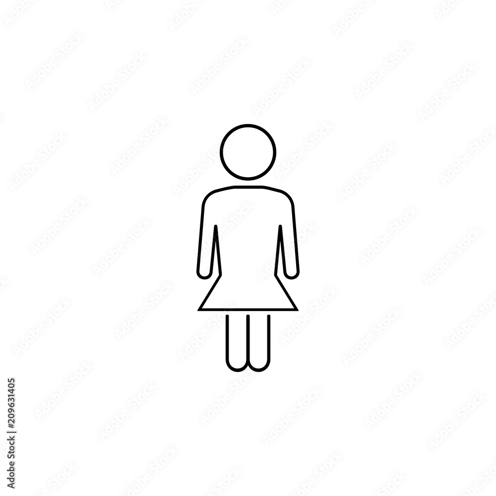 girl icon. Element of business icon for mobile concept and web apps. Thin line girl icon can be used for web and mobile girl icon. Element of business icon for mobile concept and web apps. Thin line girl icon can be used for web and mobile