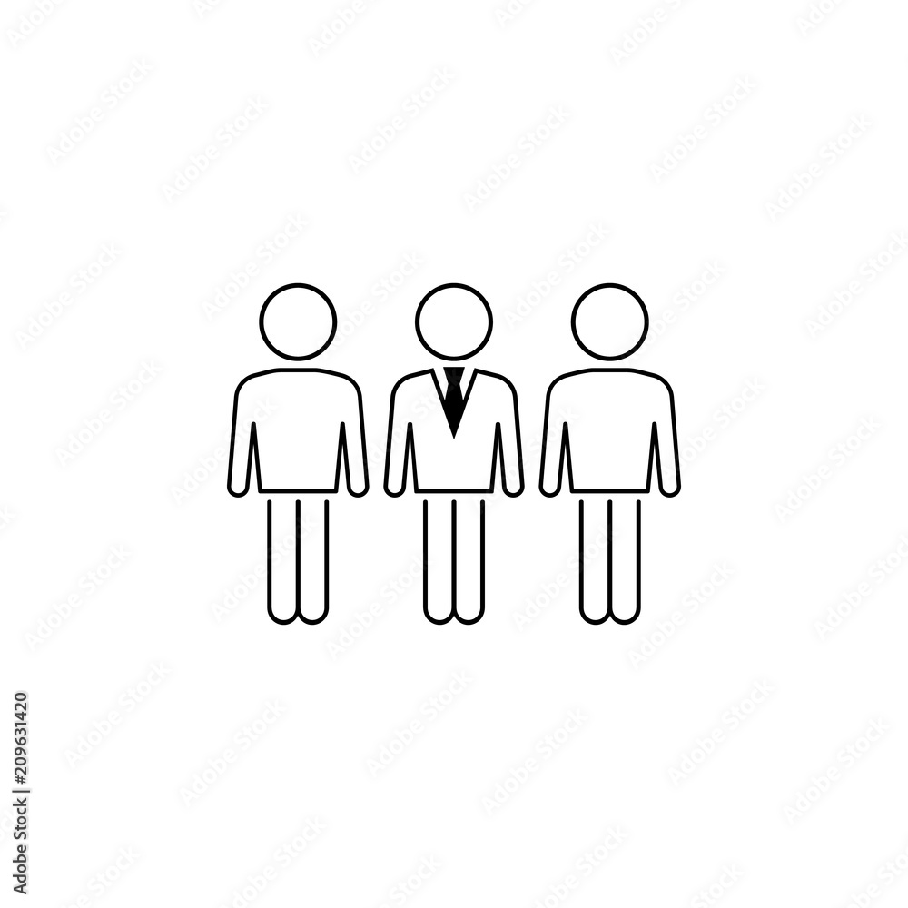 relationship of business person with customers icon. Element of business icon for mobile concept and web apps. Thin line business person with customers icon can be used for web relationship of business person with customers icon. Element of business icon for mobile concept and web apps. Thin line business person with customers icon can be used for web