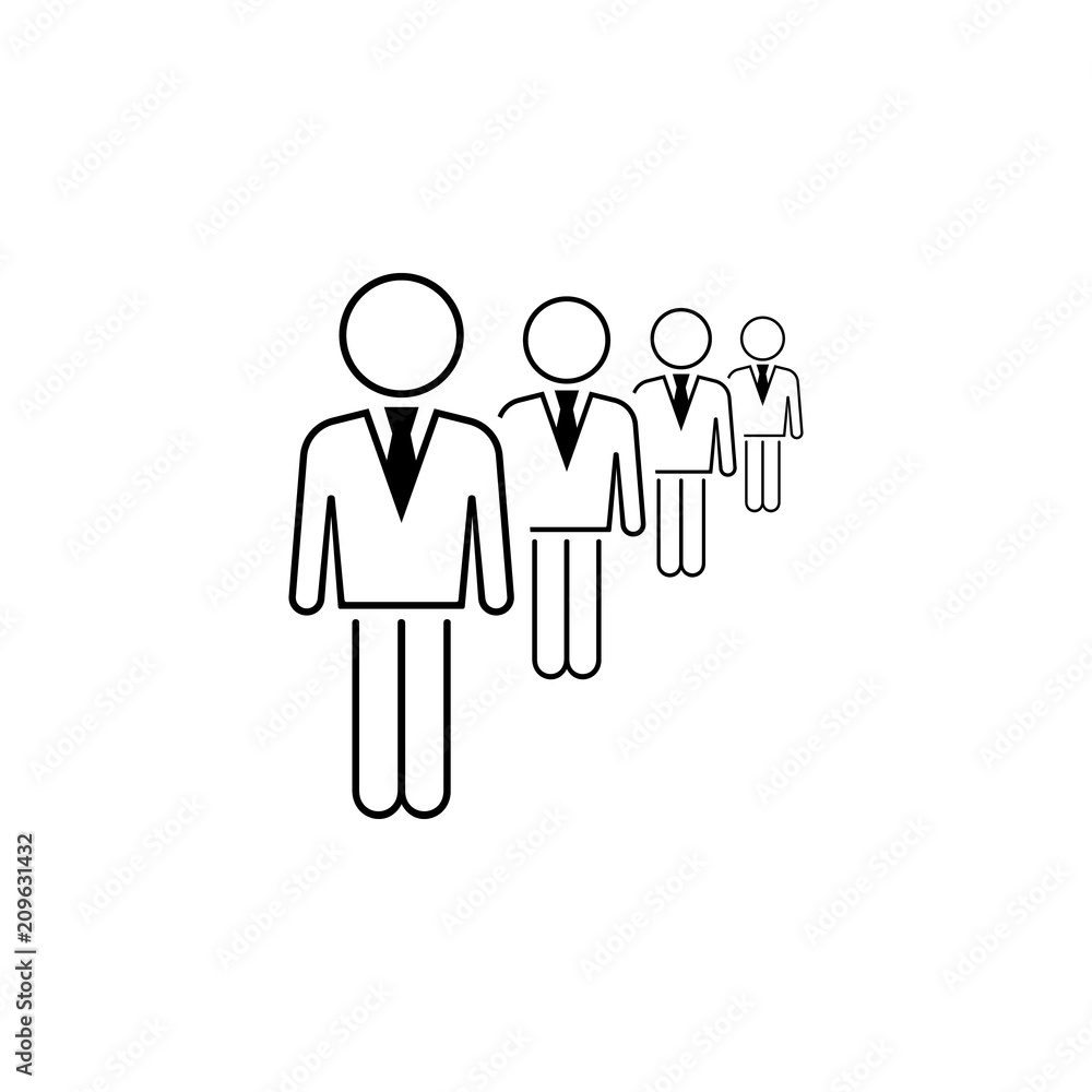 business people in a row icon. Element of business icon for mobile concept and web apps. Thin line business people in a row icon can be used for web and mobile business people in a row icon. Element of business icon for mobile concept and web apps. Thin line business people in a row icon can be used for web and mobile