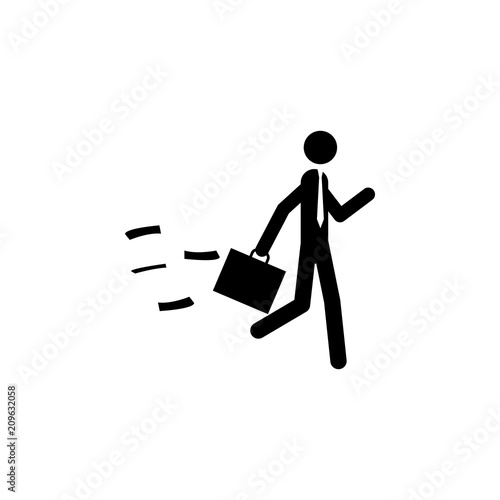 business man with a diplomat icon. Element of people at work icon for mobile concept and web apps. Detailed business man with a diplomat icon can be used for web and mobile