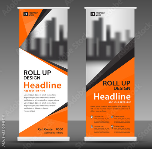 Roll up banner template vector, stand, pull up, display, flag-banner, business template, vertical layout, poster, flyer design, printing media, advertisment, web banner design