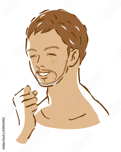 男性　美容　日焼け　ひげ