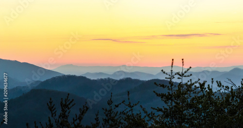Morning light at Clingman s Dome  Tennessee