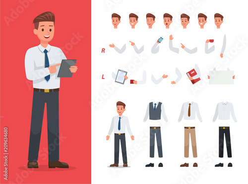 Businessman character vector design no2