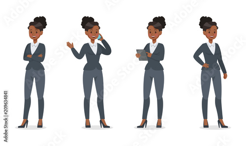 businesswoman working in office character vector design no.8