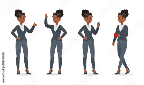 businesswoman working in office character vector design no.9