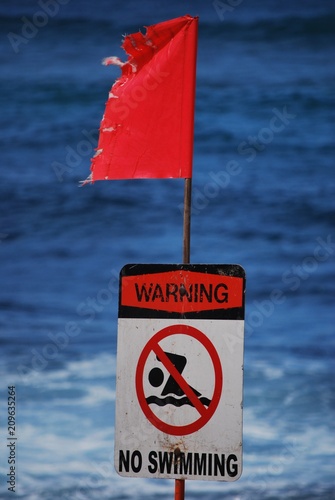 No swim Sign photo