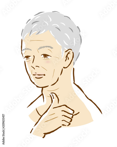 男性　加齢　白髪