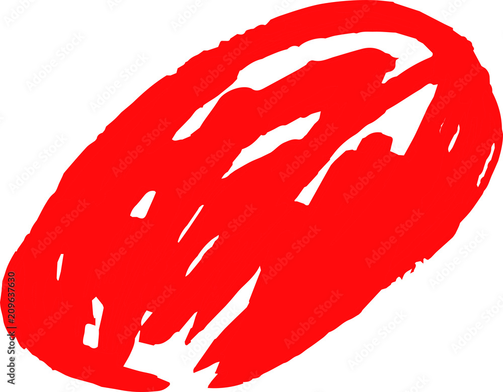 Red Circle drawn with brush Red Circle drawn with brush