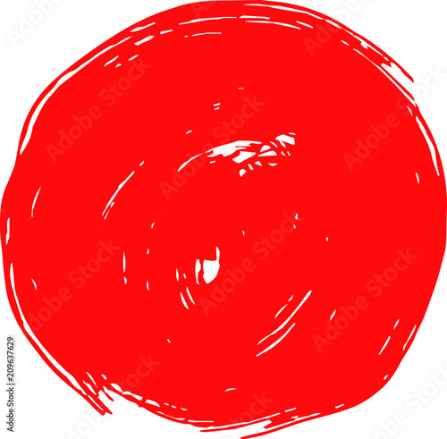 Red Circle drawn with brush