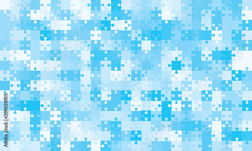 375 Blue Background Puzzle Jigsaw Puzzle Banner.