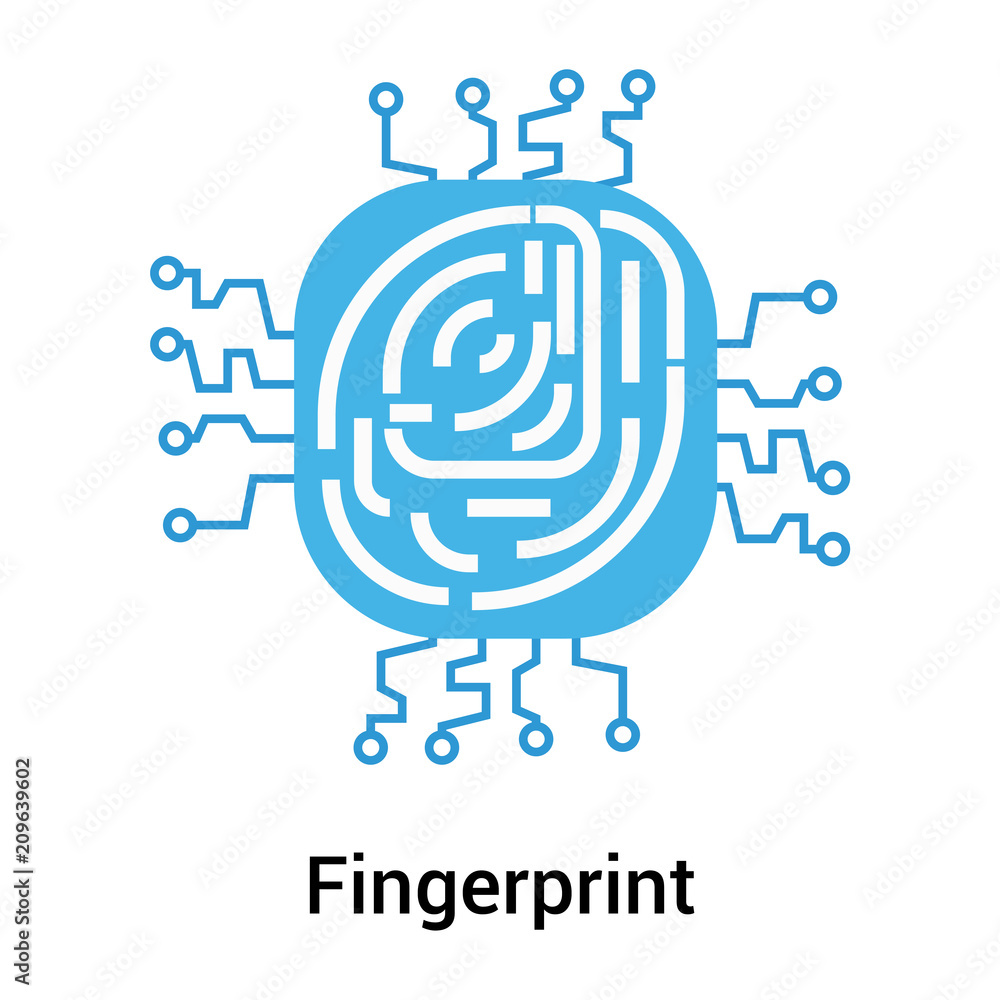 Fingerprint icon vector sign and symbol isolated on white background, Fingerprint logo concept Fingerprint icon vector sign and symbol isolated on white background, Fingerprint logo concept