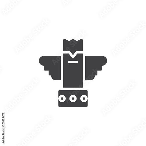 Eagle totem vector icon. filled flat sign for mobile concept and web design. ancient totem simple solid icon. Symbol, logo illustration. Pixel perfect vector graphics