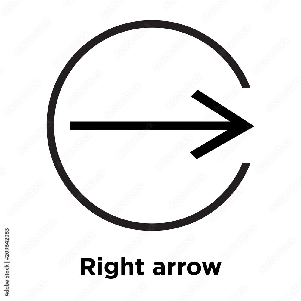 Right arrow icon vector sign and symbol isolated on white background, Right arrow logo concept Right arrow icon vector sign and symbol isolated on white background, Right arrow logo concept
