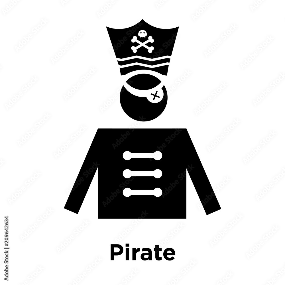 Pirate icon vector sign and symbol isolated on white background, Pirate logo concept, outline symbol, linear sign Pirate icon vector sign and symbol isolated on white background, Pirate logo concept, outline symbol, linear sign