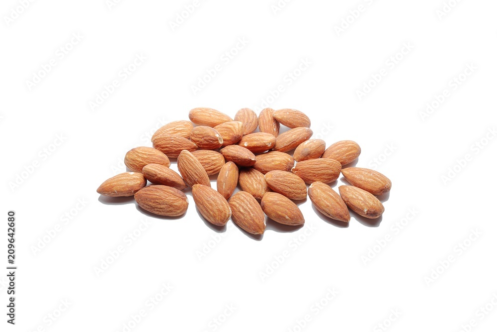nuts (almond) on white background nuts (almond) on white background