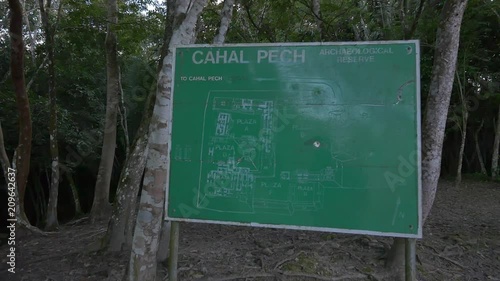 Cahal Pech archeological site signage photo