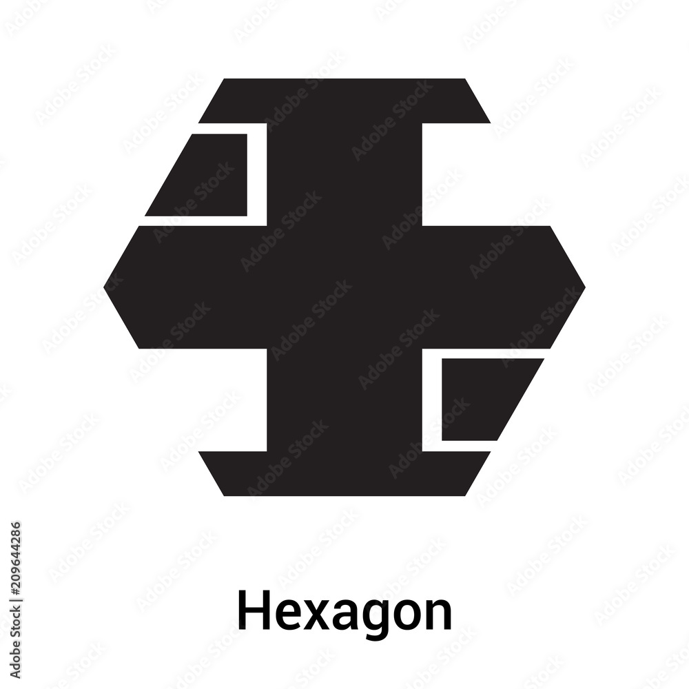 Hexagon icon vector sign and symbol isolated on white background, Hexagon logo concept, outline symbol, linear sign Hexagon icon vector sign and symbol isolated on white background, Hexagon logo concept, outline symbol, linear sign