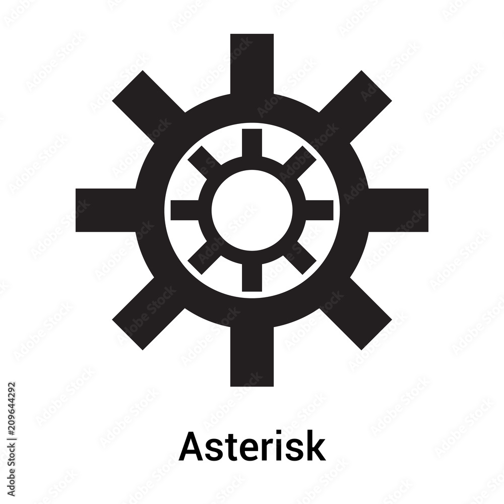 Asterisk icon vector sign and symbol isolated on white background, Asterisk logo concept, outline symbol, linear sign Asterisk icon vector sign and symbol isolated on white background, Asterisk logo concept, outline symbol, linear sign