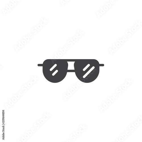 Sunglasses vector icon. filled flat sign for mobile concept and web design. Glasses simple solid icon. Symbol, logo illustration. Pixel perfect vector graphics