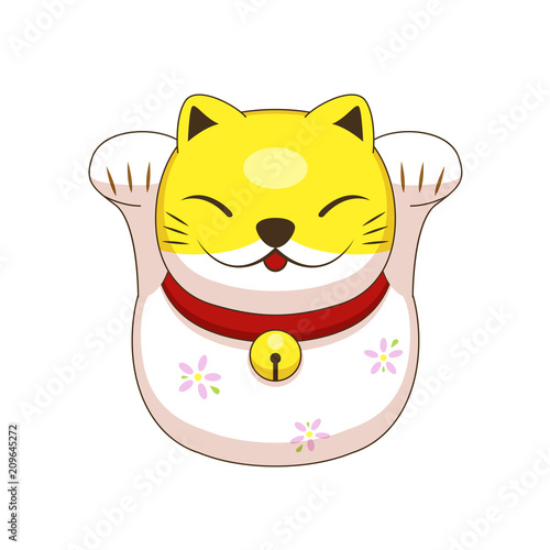 lucky money japanese cat