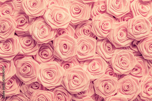 Wedding roses background. Light pink roses, decoration of the wedding party, delicate bride and bridesmaids texture