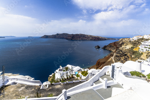 The picturesque terraces of Oia