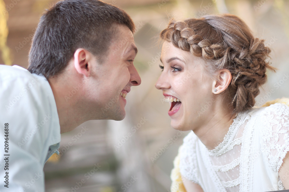 close up.cheerful young couple in love close up.cheerful young couple in love