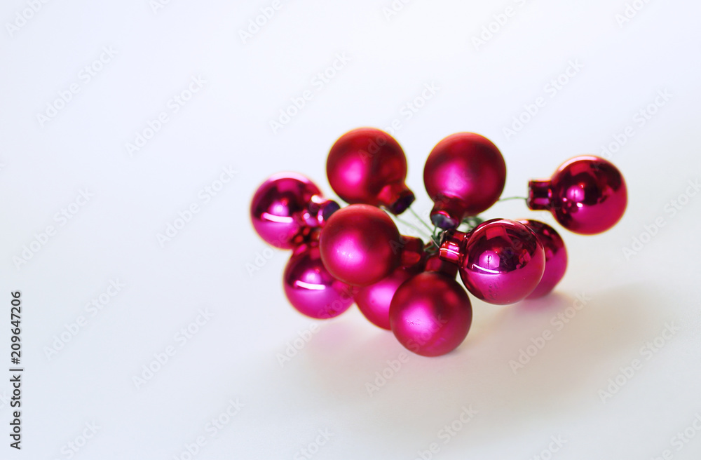 red Christmas balls .isolated on white background red Christmas balls .isolated on white background