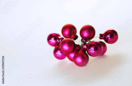red Christmas balls .isolated on white background